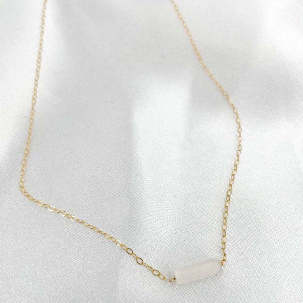New Dainty Selenite 14K Gold-Filled Necklace